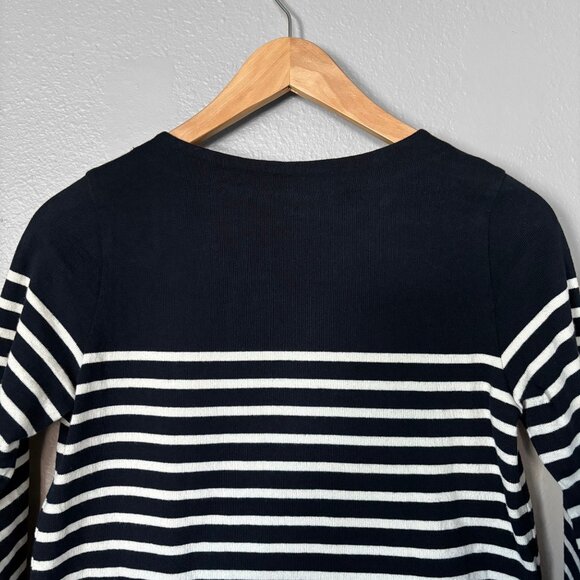 Anthropologie Allihop Navy and White Striped Knit Sailor Mini Dress Size XS - Picture 12 of 12